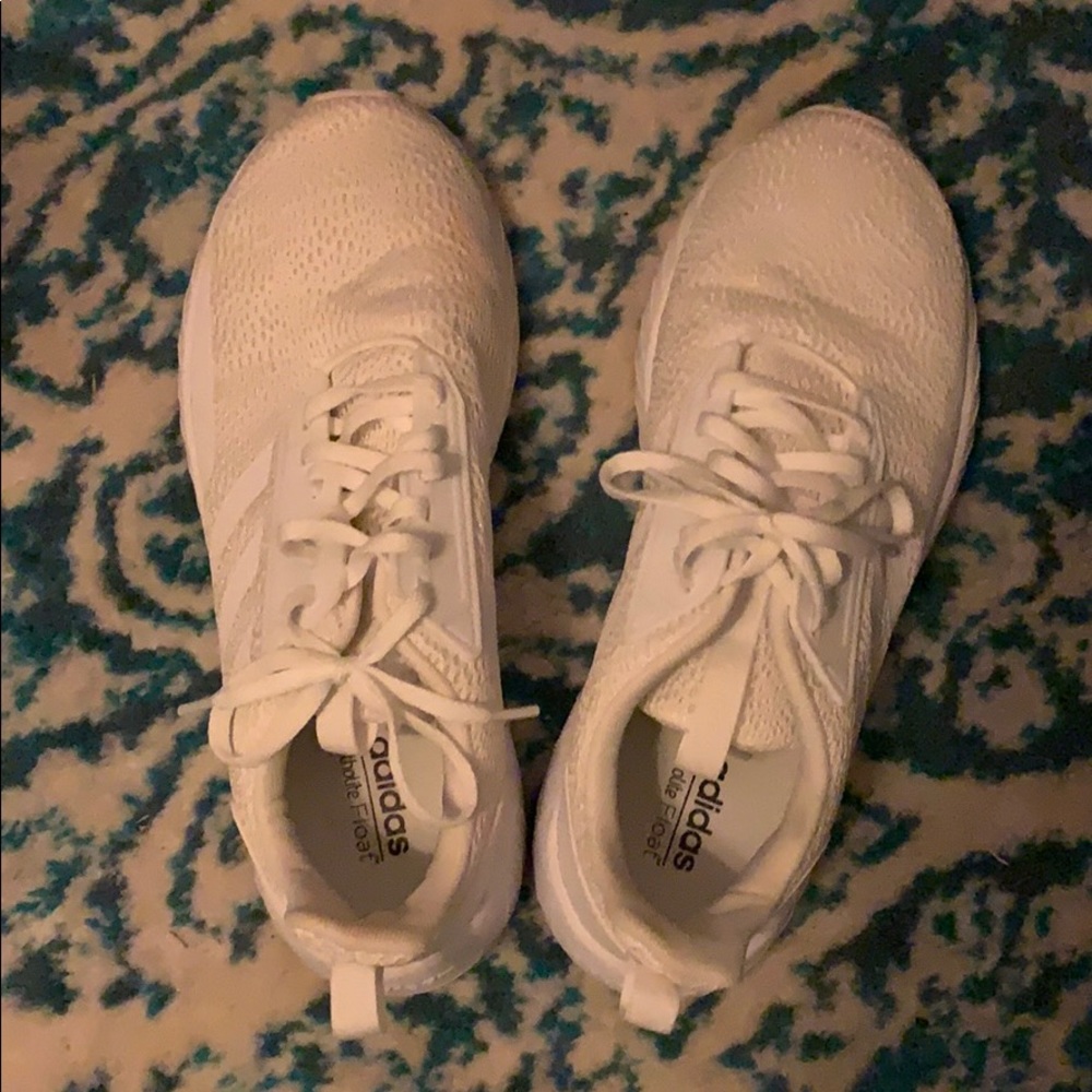 Adidas white tennis shoes